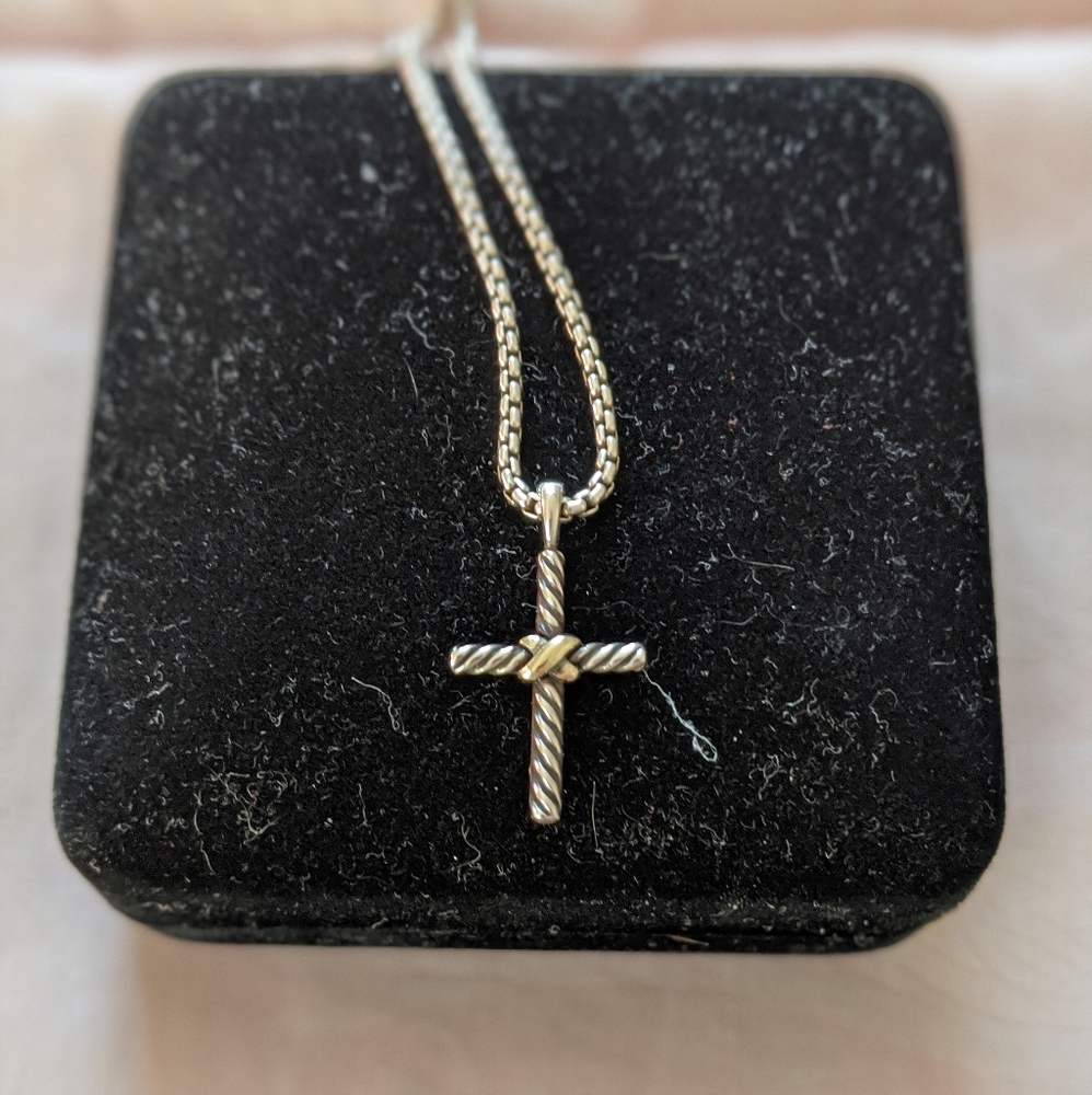 David Yurman 'X' cross necklace